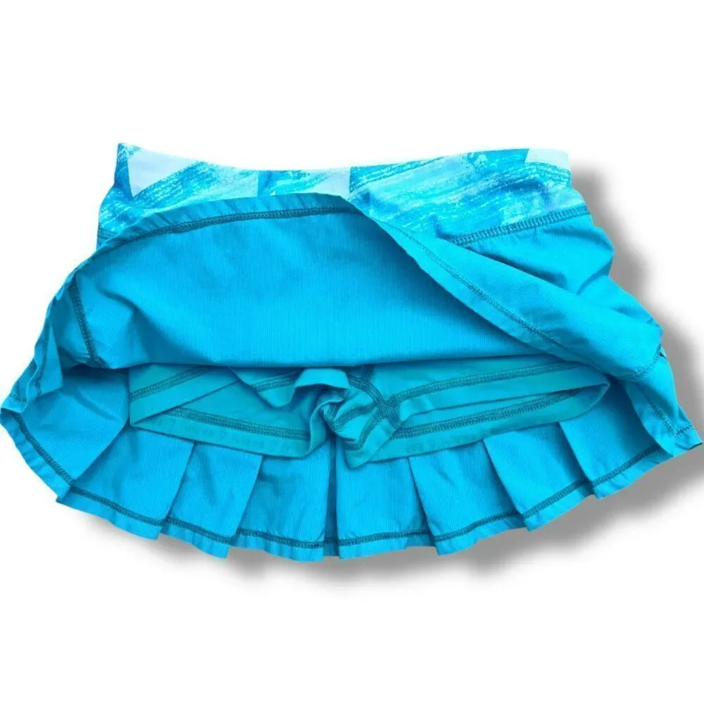 Ivivva by Lululemon Teal Set The Pace Tiered Pleat Ruffle Skort Size 8